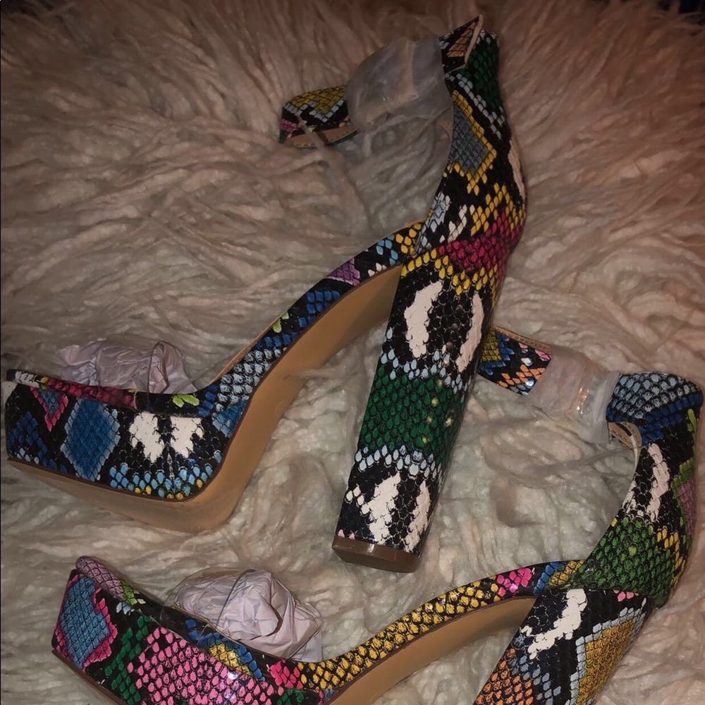 Snake skin heels